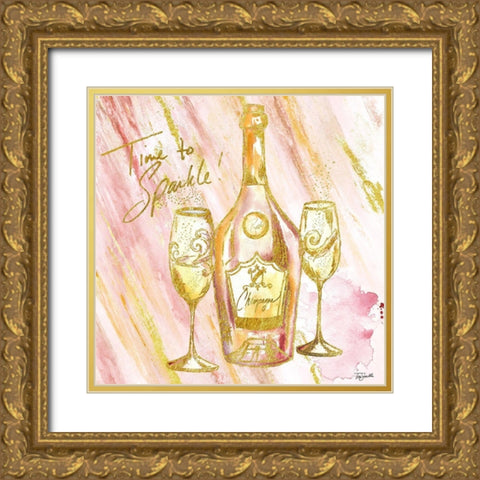 Rose All Day IV (Time to Sparkle) Gold Ornate Wood Framed Art Print with Double Matting by Tre Sorelle Studios