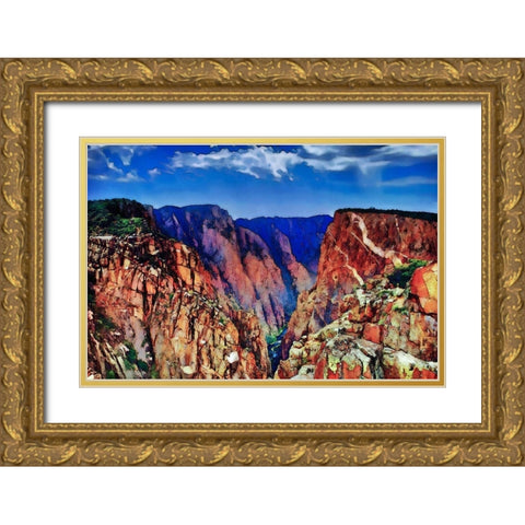 Black Canyon  Gold Ornate Wood Framed Art Print with Double Matting by Tyrrell, LuAnne