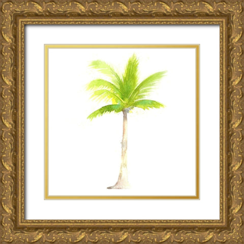 Tropical Icons Palm Tree Gold Ornate Wood Framed Art Print with Double Matting by Northern Lights