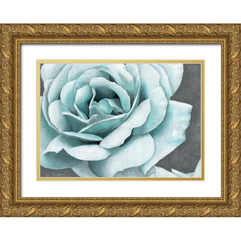 Rose Bloom Gold Ornate Wood Framed Art Print with Double Matting by Cusson, Marie-Elaine