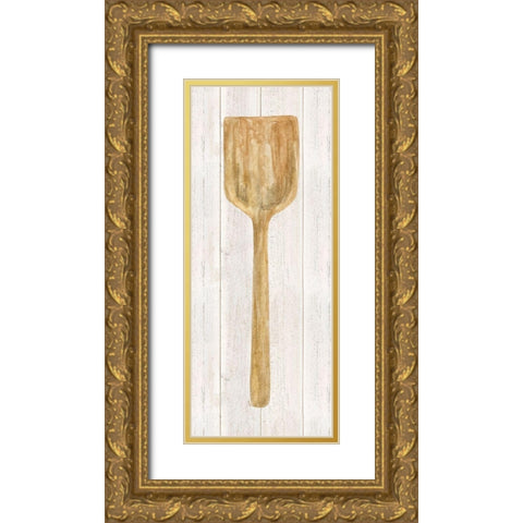 Vintage Kitchen Wooden Spatula Gold Ornate Wood Framed Art Print with Double Matting by Reed, Tara