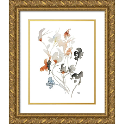Watercolor Botanical I Gold Ornate Wood Framed Art Print with Double Matting by Bijou, Andrea