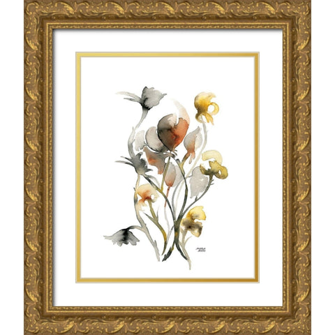 Watercolor Botanical III Gold Ornate Wood Framed Art Print with Double Matting by Bijou, Andrea