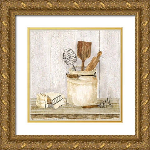 Vintage Kitchen I Gold Ornate Wood Framed Art Print with Double Matting by Reed, Tara