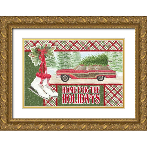 Sleigh Bells Ring-Home for the Holidays Gold Ornate Wood Framed Art Print with Double Matting by Reed, Tara