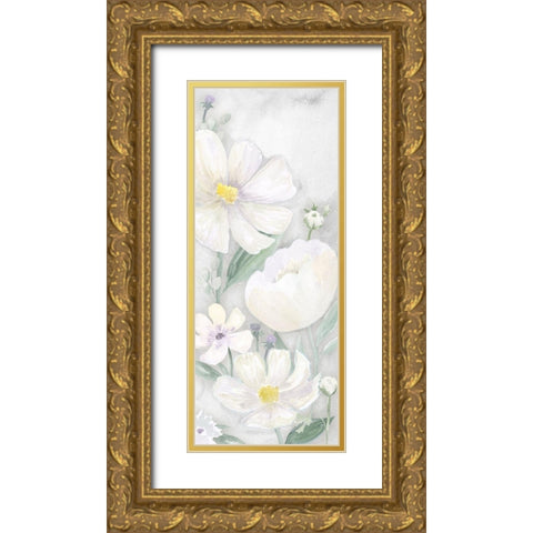 Peaceful Repose Gray Panel I Gold Ornate Wood Framed Art Print with Double Matting by Reed, Tara