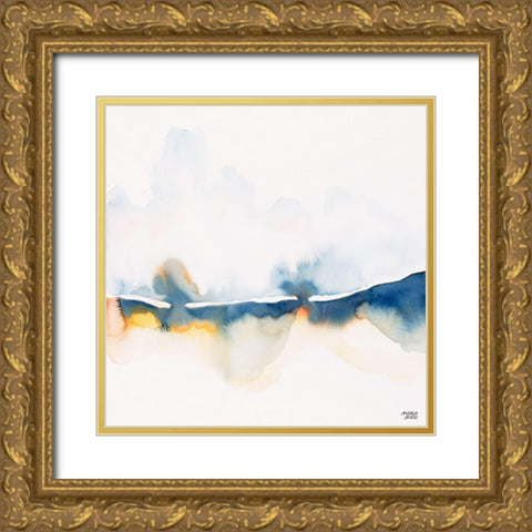 Rain on Fire Gold Ornate Wood Framed Art Print with Double Matting by Bijou, Andrea
