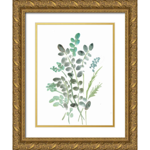Farmhouse Botanical I Gold Ornate Wood Framed Art Print with Double Matting by Chapman, Marcy