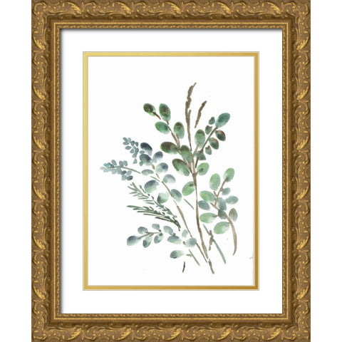 Farmhouse Botanicals II Gold Ornate Wood Framed Art Print with Double Matting by Chapman, Marcy