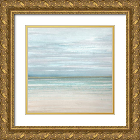 Blue Ocean  Gold Ornate Wood Framed Art Print with Double Matting by Chapman, Marcy