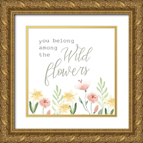 Full Bloom II Gold Ornate Wood Framed Art Print with Double Matting by Hartworks