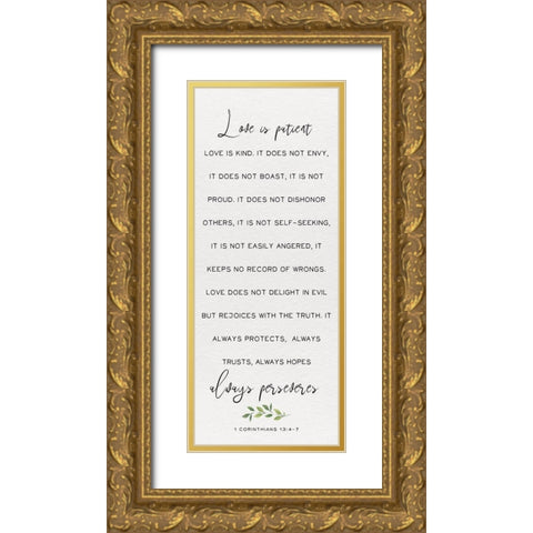 Inspired Panel V Gold Ornate Wood Framed Art Print with Double Matting by Hartworks