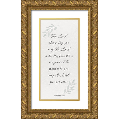 Inspired Panel VI Gold Ornate Wood Framed Art Print with Double Matting by Hartworks