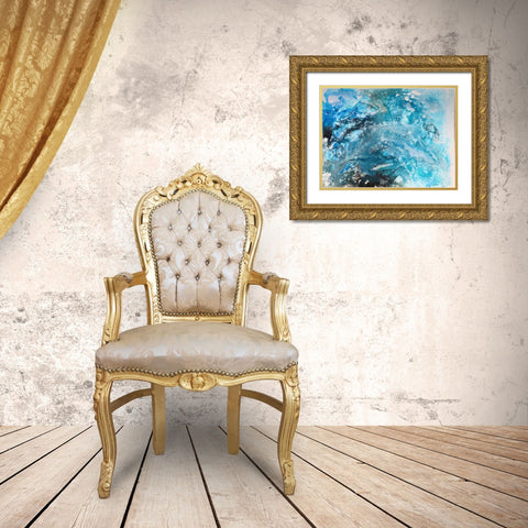 Galaxy abstract Gold Ornate Wood Framed Art Print with Double Matting by Chapman, Marcy