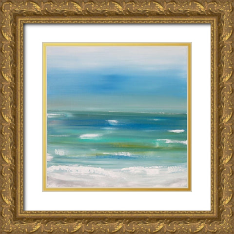 Ocean vertical landscape Gold Ornate Wood Framed Art Print with Double Matting by Chapman, Marcy