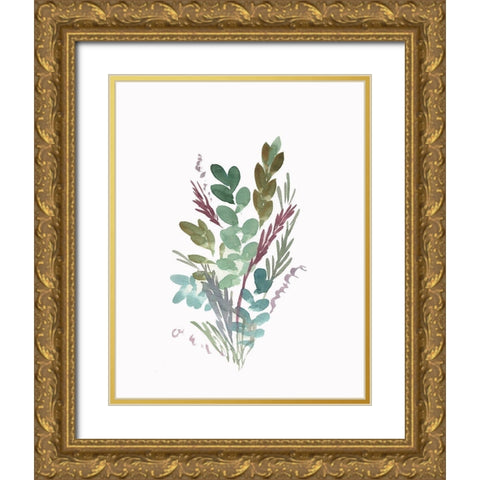 Farmhouse Florals I Gold Ornate Wood Framed Art Print with Double Matting by Chapman, Marcy
