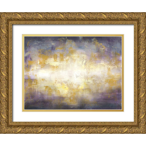Sunrise Abstract Landscape Gold Ornate Wood Framed Art Print with Double Matting by Tre Sorelle Studios