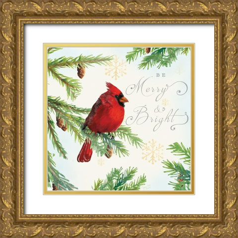 Christmas Blessings I Gold Ornate Wood Framed Art Print with Double Matting by Cusson, Marie Elaine