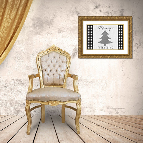 Winter Wonder landscape II Gold Ornate Wood Framed Art Print with Double Matting by Hartworks