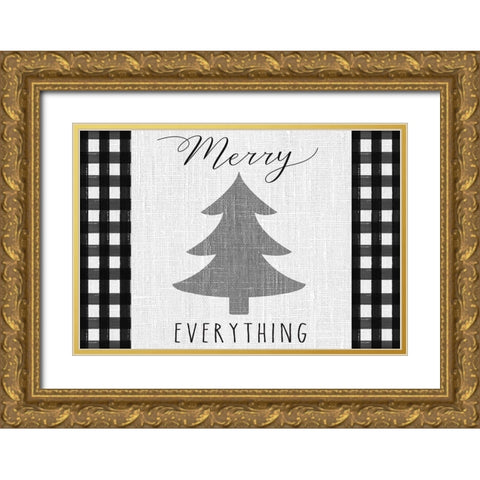 Winter Wonder landscape II Gold Ornate Wood Framed Art Print with Double Matting by Hartworks