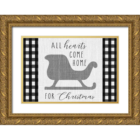 Winter Wonder landscape III Gold Ornate Wood Framed Art Print with Double Matting by Hartworks