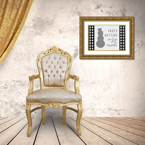 Winter Wonder landscape IV Gold Ornate Wood Framed Art Print with Double Matting by Hartworks