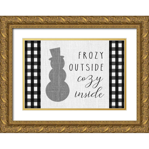 Winter Wonder landscape IV Gold Ornate Wood Framed Art Print with Double Matting by Hartworks