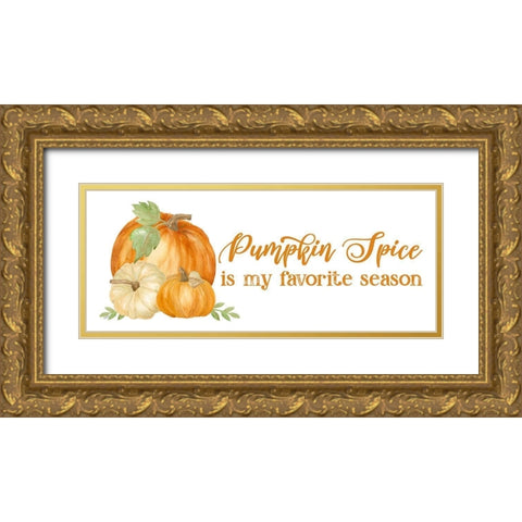Pumpkin Spice Season panel I Gold Ornate Wood Framed Art Print with Double Matting by Reed, Tara