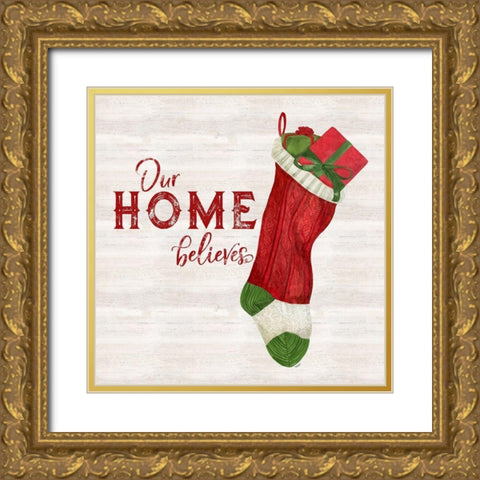 Season of Giving IX Gold Ornate Wood Framed Art Print with Double Matting by Reed, Tara