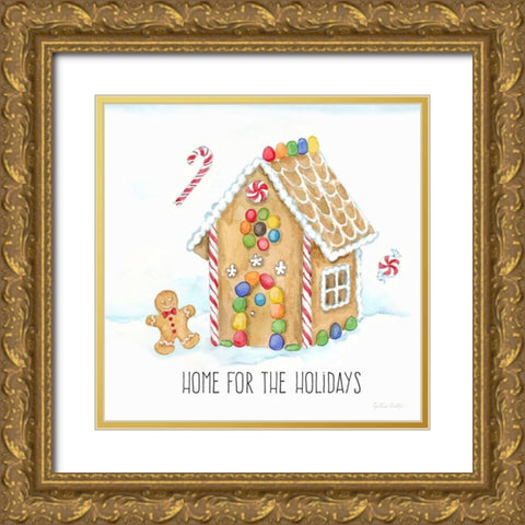 Vintage Holiday Cheer III Gold Ornate Wood Framed Art Print with Double Matting by Coulter, Cynthia