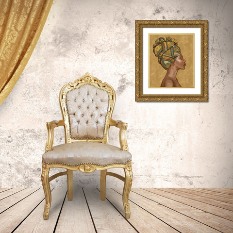 Beautiful Woman I Gold Ornate Wood Framed Art Print with Double Matting by Bannarot