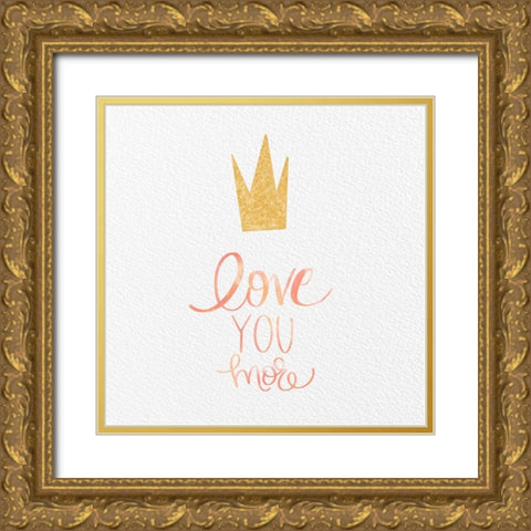 Princess I-Love Gold Ornate Wood Framed Art Print with Double Matting by Hartworks