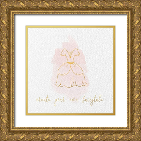 Fairy Tale Trio III Gold Ornate Wood Framed Art Print with Double Matting by Hartworks