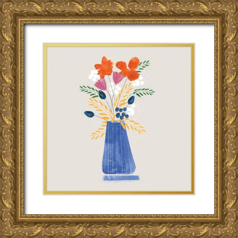 Contemporary Vase I Gold Ornate Wood Framed Art Print with Double Matting by Northern Lights