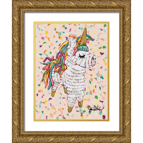 Queen Pinata Gold Ornate Wood Framed Art Print with Double Matting by Augustine, Jodi