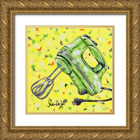 Kitchen Sketch Mixer Gold Ornate Wood Framed Art Print with Double Matting by Augustine, Jodi