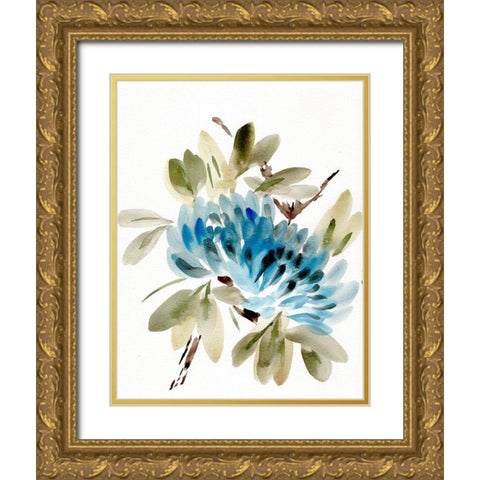Farmhouse Florals VI Gold Ornate Wood Framed Art Print with Double Matting by Chapman, Marcy