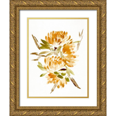 Farmhouse Florals VII Gold Ornate Wood Framed Art Print with Double Matting by Chapman, Marcy