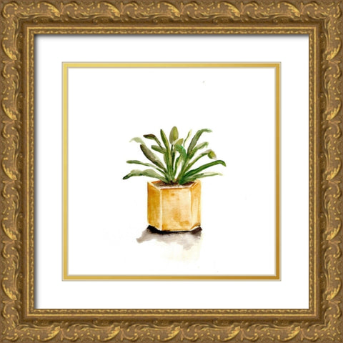 Potted Botanicals II Gold Ornate Wood Framed Art Print with Double Matting by Chapman, Marcy