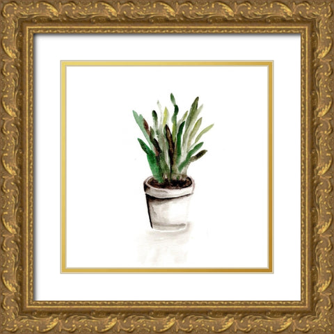 Potted Botanicals III Gold Ornate Wood Framed Art Print with Double Matting by Chapman, Marcy