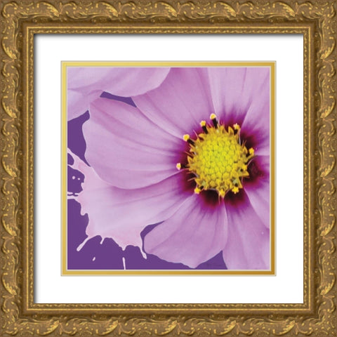 Flower Pop III Gold Ornate Wood Framed Art Print with Double Matting by Cusson, Marie Elaine