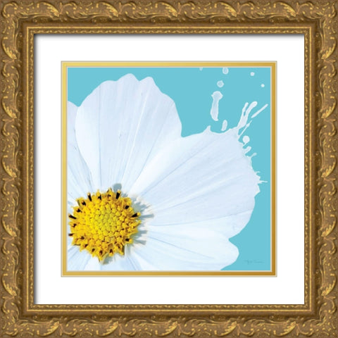 Flower Pop V Gold Ornate Wood Framed Art Print with Double Matting by Cusson, Marie Elaine