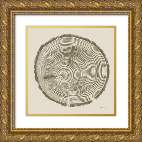 Tree Trunk cream I Gold Ornate Wood Framed Art Print with Double Matting by Cusson, Marie Elaine