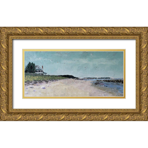 Metis Beach I Gold Ornate Wood Framed Art Print with Double Matting by Cusson, Marie Elaine