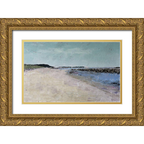 Metis Beach II Gold Ornate Wood Framed Art Print with Double Matting by Cusson, Marie Elaine