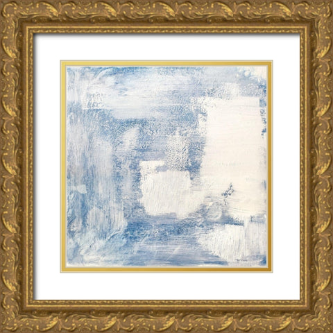 Frosty Abstract Gold Ornate Wood Framed Art Print with Double Matting by Cusson, Marie Elaine
