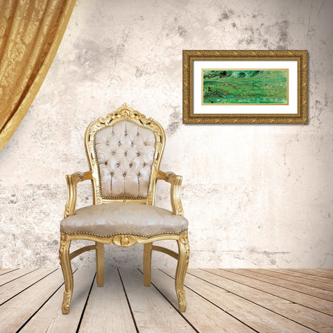 Lava Dance panel I Gold Ornate Wood Framed Art Print with Double Matting by Cusson, Marie Elaine