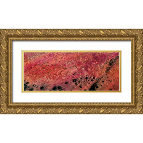 Lava Dance panel IV Gold Ornate Wood Framed Art Print with Double Matting by Cusson, Marie Elaine