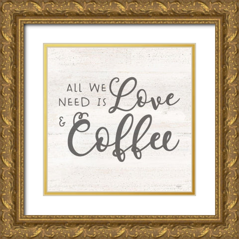 Coffee Kitchen Humor III-Coffee Gold Ornate Wood Framed Art Print with Double Matting by Reed, Tara