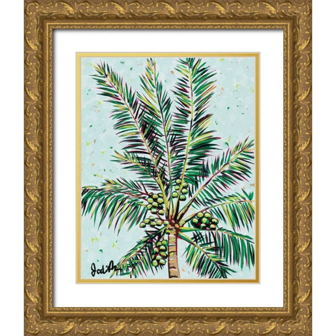 Palmtop I Gold Ornate Wood Framed Art Print with Double Matting by Augustine, Jodi